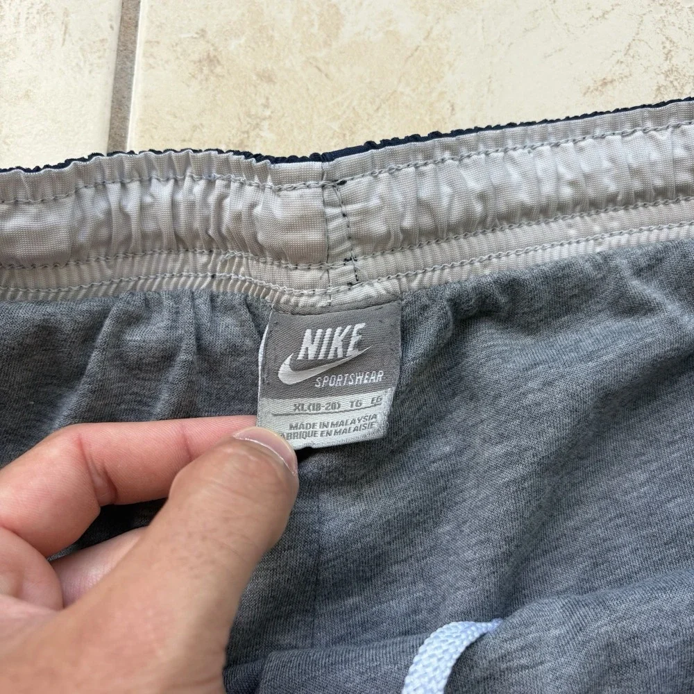Vintage Nike Pants Womens XL Blue Track Striped Baggy‎ Wide Leg High Rise Y2K